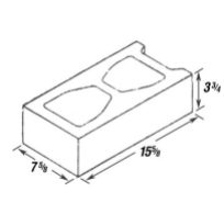 Half height concrete block