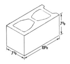 2 core concrete block