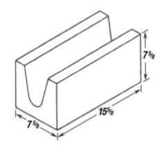 Bond beam concrete block