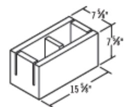 Knockout concrete block