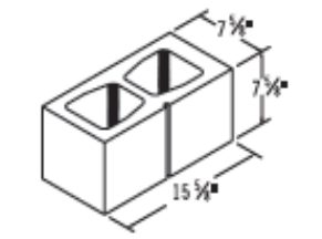 Single score concrete block