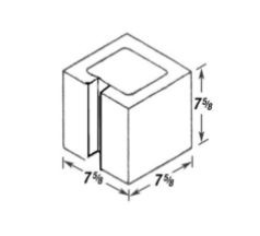 Half partition concrete block